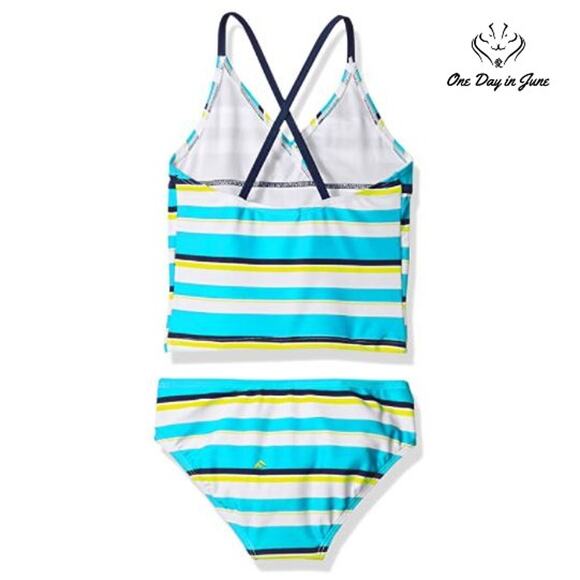 Kanu Surf Striped Candy Tankini Swimsuit Size 4T - Picture 2 of 4
